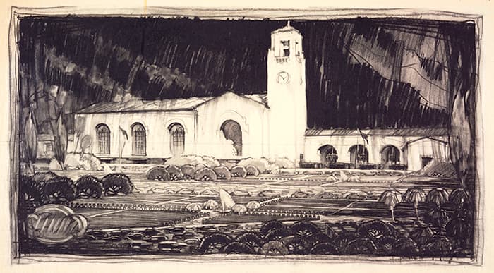 Drawing of Los Angeles Union Passenger Terminal