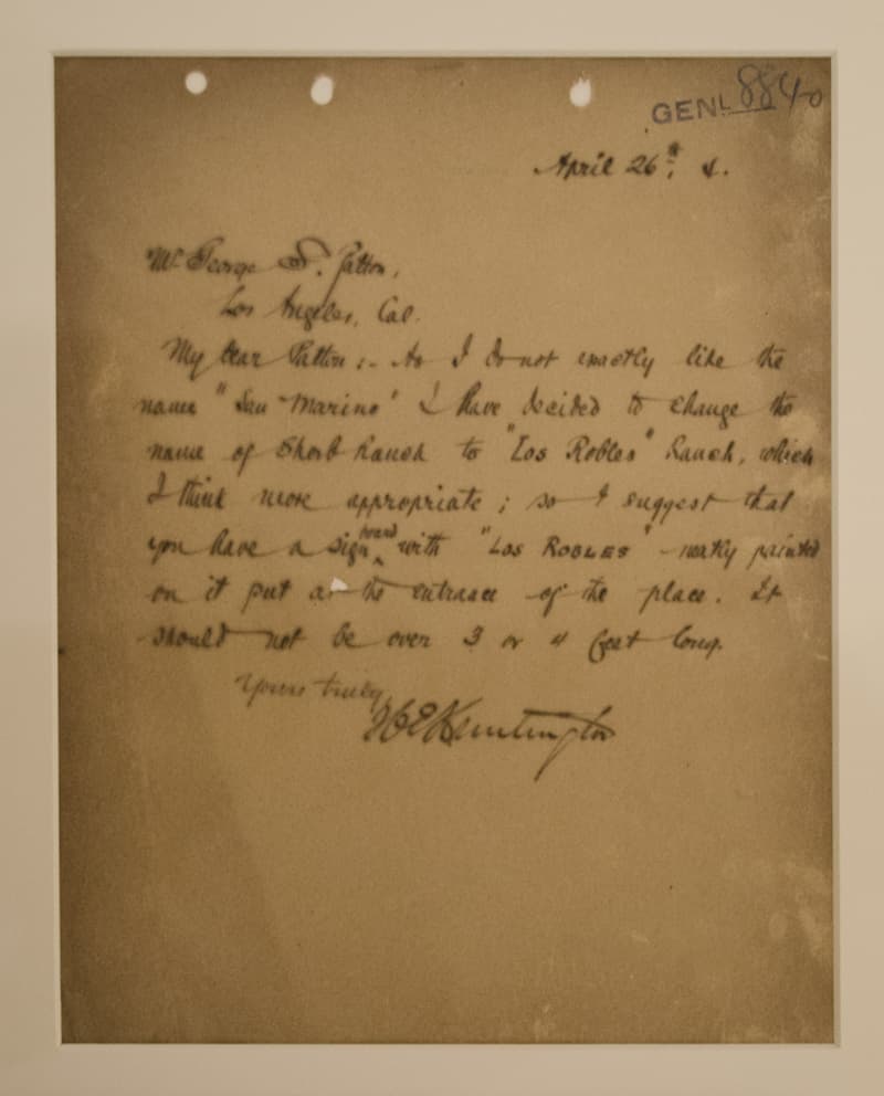 Letterpress copy of letter to George S. Patton from April 26, 1904