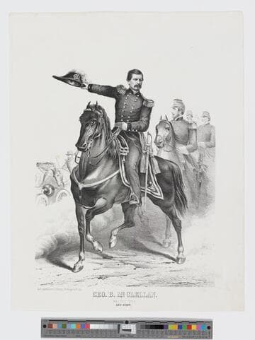 Geo. B. McClellan. Maj. Genl. U.S.A. and staff