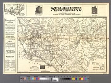 Automobile road map of Southern California