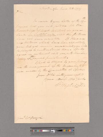 Letter from George Washington, headquarters New Windsor, to Major General Alexander McDougall