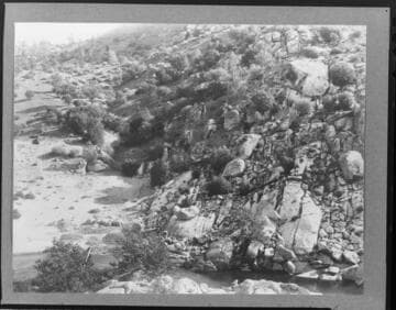 Rock formations at the site of the Borel Hydro Plant of PL&P