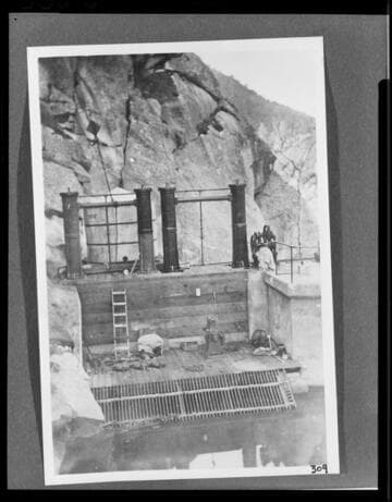 The intake at Democrat Dam for  Kern River #1 Hydro Plant