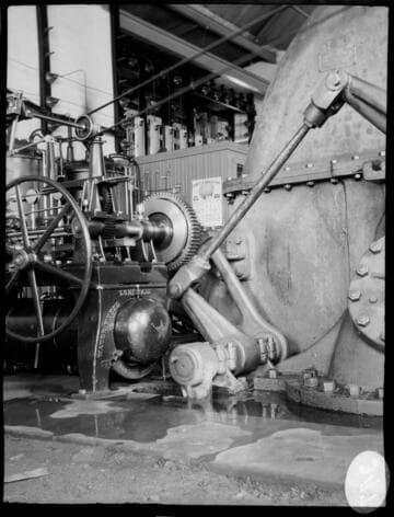 A Lombard water wheel at an unknown hydro plant
