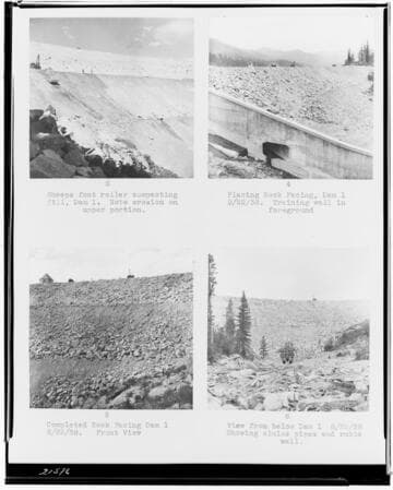 Big Creek, Huntington Lake Dams - Copy of report on Huntington Lake Dams by H. W. Dennis