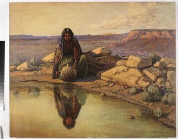 Indian Girl with Pottery Jug