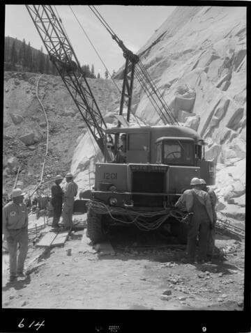 Big Creek - Mammoth Pool - Initial embankment placement of cutoff trench