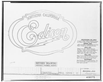 Edison Logo emblem from 1928 partially revised drawing