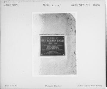D2.5 - Displays, Monuments - Henry Harbinson Sinclair Memorial Monument