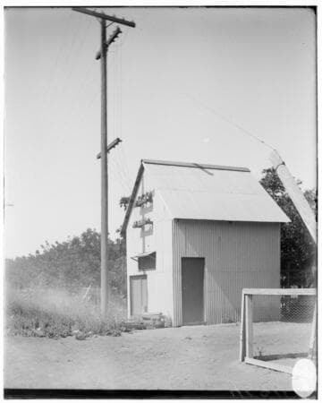 The Fullerton Substation with a distribution tower right outside