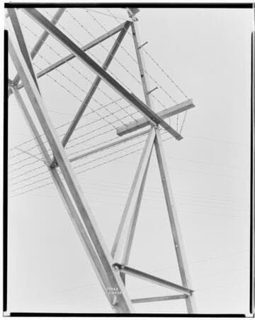 Eagle-Bell Transmission Line - Barbed wire barrier on tower