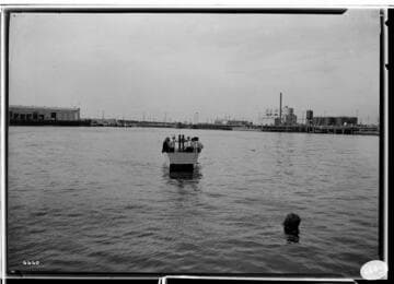 Colorado River - Power boat built for Colorado River use - view of the bow, head