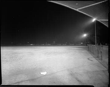 Outdoor lighting at night at a sports center