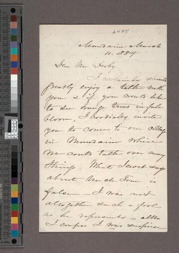 Stowe, Harriet Beecher.  Letter to Mr. Derby