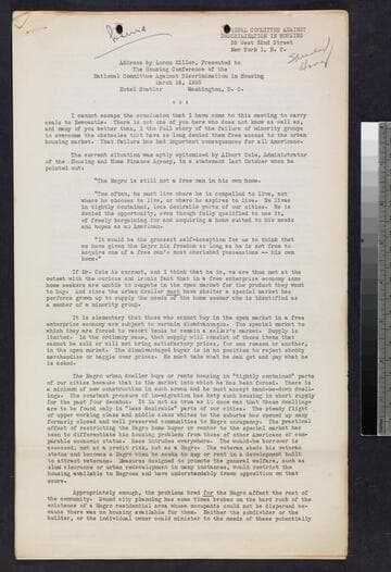 Address by Loren Miller