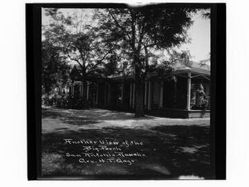 Another view of the Big Porch, San Antonio Rancho, Gov. H.T. Gage