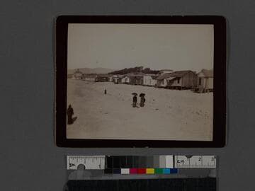 Summer cottages at Santa Monica Beach