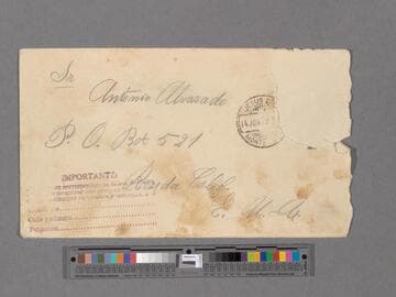 Letter from Ysidro Alvarado (La Sandia) to Antonio Alvarado (Reseda, California)