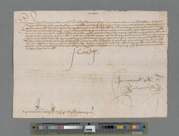 Juan Carlos de Tavera, Archbishop, document to Pedro de la Gasca, Bishop