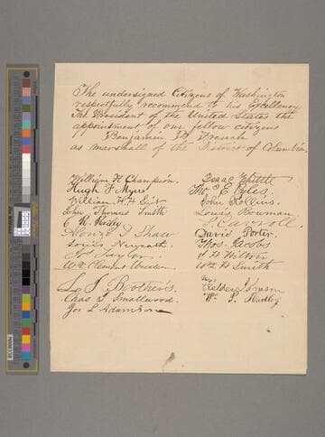 Citizens of Washington, D.C. petition to Abraham Lincoln