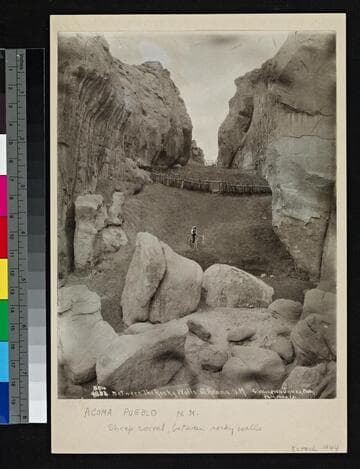 Between the Rocky Walls at Acoma, N. M