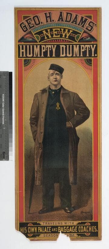 Geo. H. Adams’ new Humpty Dumpty : traveling with his own palace and baggage coaches. Season [18]81-82