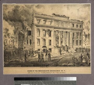 Ruins of the Merchant's Exchange N.Y. After the destructive conflagration of Decbr.. 16 & 17, 1835