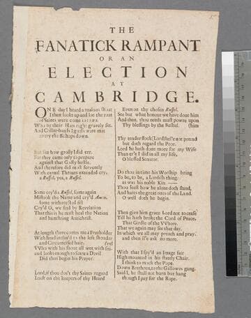 The Fanatick rampant or An Election at Cambridge