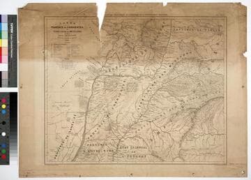 Carte de la Province de Corrientes du territoire des missions et des pays adjacents / par le Dr. V. Martin de Moussy