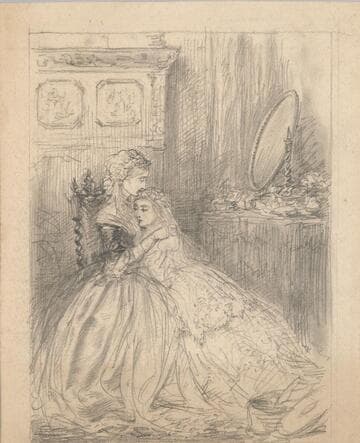 Older Woman Comforting a Young Bride (?)