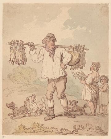 A Man with Dead Rabbits (?)