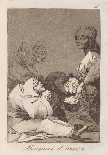 And so was his grandfather (Asta su Abuelo), Plate 39 from Los Caprichos