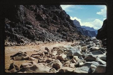 Up from foot of 234 Mile Rapids at Mile 233.8, left bank