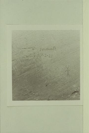 John Wetherill inscription; Mile 50.4 in Glen Canyon