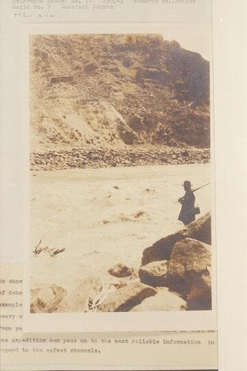 Arthur O. McCormick looks at Rapid #3, Cataract Canyon, Mile 211.6