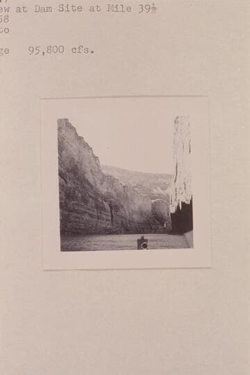 Upstream view at Dam site at Mile 39 1/2