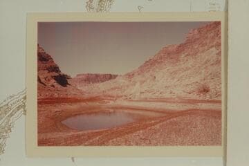 Pool in temporarily abandoned channel along the left bank of the river at head of Rapid #3