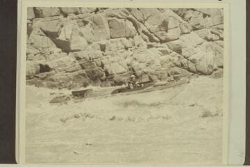 Dock Marston driving the "Esmeralda II" into 217 Mile Rapid