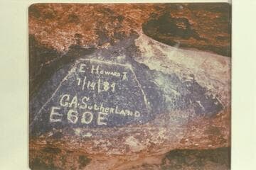 Inscriptions of the Bush party of the Brown-Stanton Survey