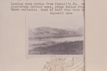 Downriver from right bank at Mile 166 in Glen Canyon