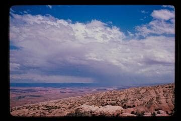 Storm east of Glen Canyon from Waterpocket Fold near Hall Creek