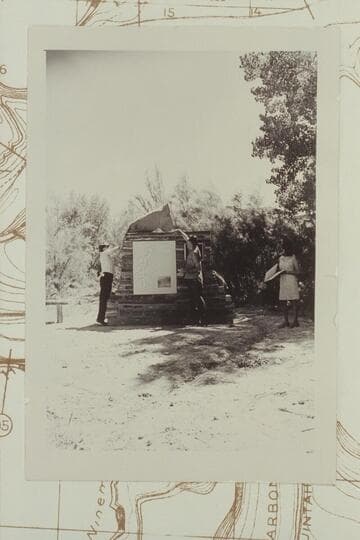 Plaque being unveiled at Sand Wash