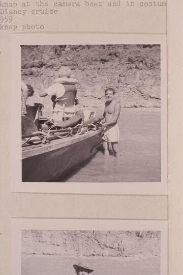 Buzz Belknap at the camera boat and in costume.  Marston-Disney cruise