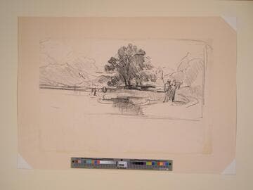 Lake Landscape with Figures
