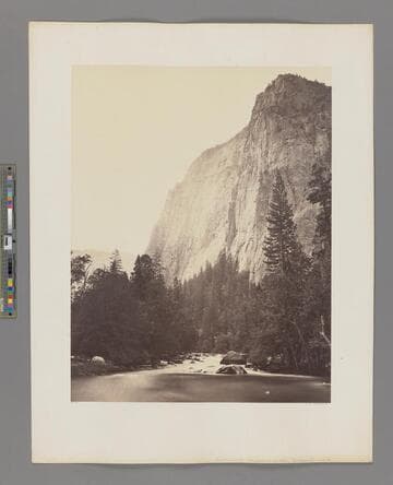 [Outline of Cathedral Rock from the River at the Foot, Yosemite]