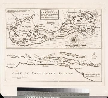 The Island of Bermudos Divided into its Tribes, with the Castles, Forts, &c. Part of Providence Island, Bahamas