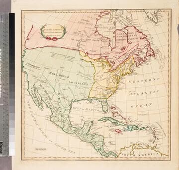 North America in its present Divisions, agreeable to the Peace