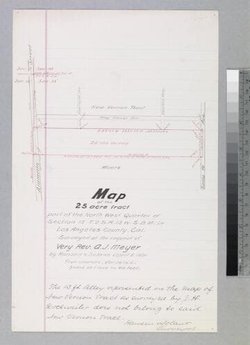 Map of the 25 acre tract