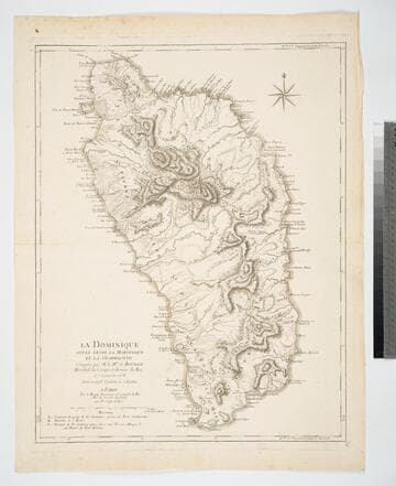 La Dominique située entre la Martinique et la Guadeloupe Conquise par le Mis. de Bouillé Maréchal des Camps et Armées du Roi, le 7 Septembre 1778