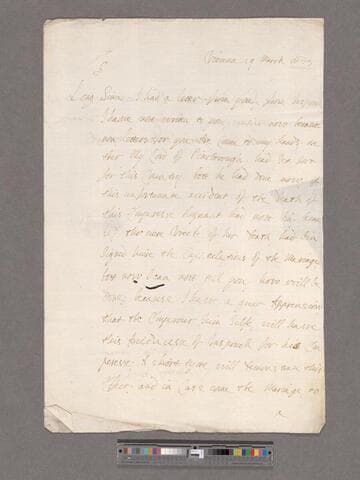 Gascoigne, Sir Bernard. Letter to William Blathwayt